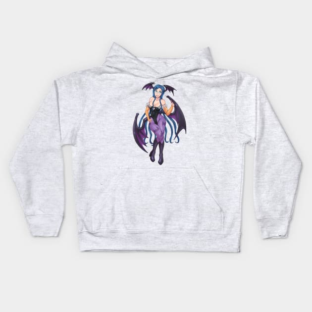 Tsumugi Cosplay Morrigan Kids Hoodie by zeocloud